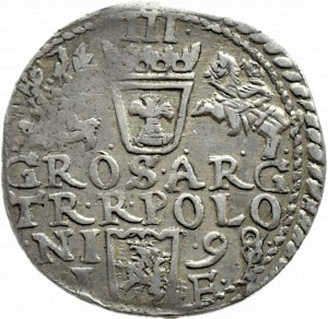 Sigismund III Vasa, trojak 1598, Olkusz LONG BEARD
