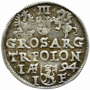 Zygmunt III Waza, trojak 1594 IF, Olkusz