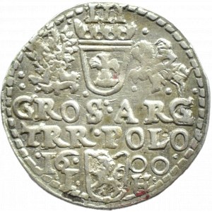 Zygmunt III Waza, trojak 1600 IH, Olkusz, NIENOTOWANY!