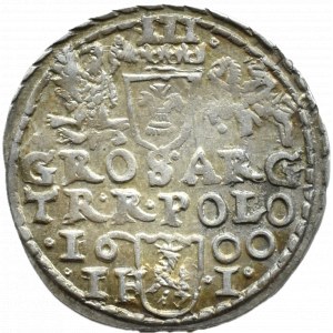 Zygmunt III Waza, trojak 1600 IF-I, Olkusz NOWY TYP POPIERSIA