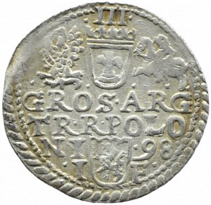 Sigismund III Vasa, trojak 1598, Olkusz LARGE PORTRET