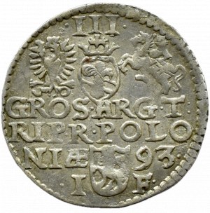 Sigismund III Vasa, trojak 1593 IF, Olkusz, RARE