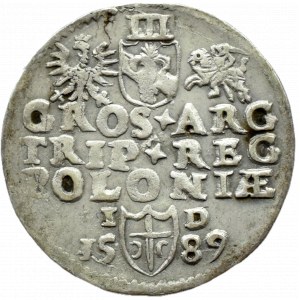 Zygmunt III Waza, trojak 1589 ID, Olkusz RZADKI