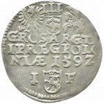 Zygmunt III Waza, trojak 1592 Olkusz, PEŁNA DATA, RZADKI