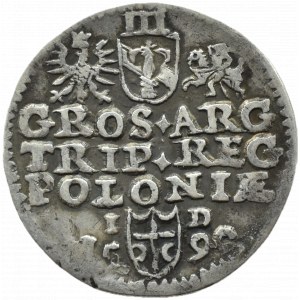 Zygmunt III Waza, trojak 1590 ID, Olkusz PRZEGONIA