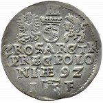 Zygmunt III Waza, trojak 1592 IF, Olkusz, SKRÓCONA DATA
