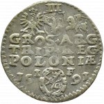 Zygmunt III Waza, trojak 1591 IF, Olkusz