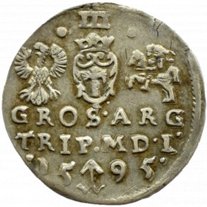 Sigismund III Vasa, trojak 1595, Vilnius, CHALECKI