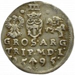 Zygmunt III Waza, trojak 1595, Wilno, CHALECKI