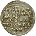 Zygmunt III Waza, trojak 1595, Wilno, CHALECKI