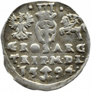 Sigismund III Vasa, trojak 1594, Vilnius, CHALECKI