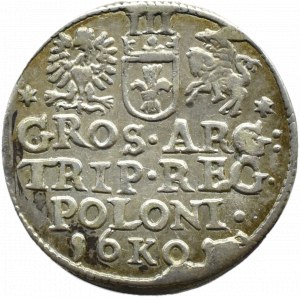 Zygmunt III Waza, trojak 1601, Kraków, GŁOWA W PRAWO