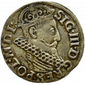Zygmunt III Waza, trojak 1619, Kraków, BARDZO ŁADNY