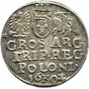 Zygmunt III Waza, trojak 1604(3), Cracow BY DATE