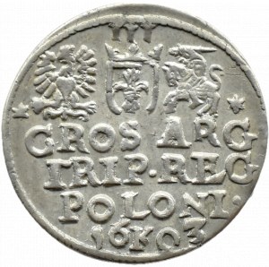 Sigismund III Vasa, trojak 1603, Cracow, RZADKI