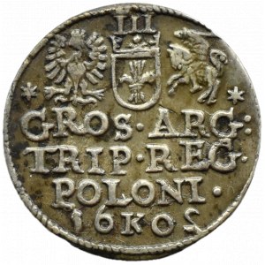 Zygmunt III Waza, trojak 1602, Kraków, ODWRÓCONA 2