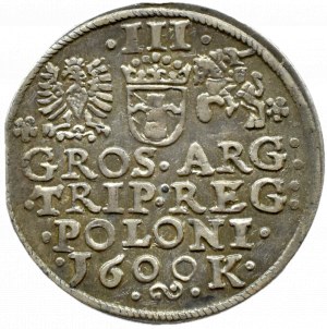 Sigismund III Vasa, trojak 1600, Krakow, BEAUTIFUL!