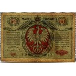 General Government, 50 marks 1916 jenerał, series A, Warsaw