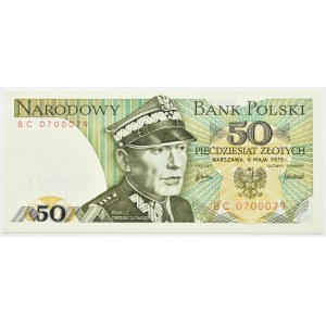 PRL, gen. K. Świerczewski, 50 złotych 1975, seria BC, Warszawa, UNC