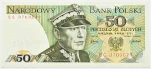 PRL, Gen. K. Świerczewski, 50 zloty 1975, BC series, Warsaw, UNC