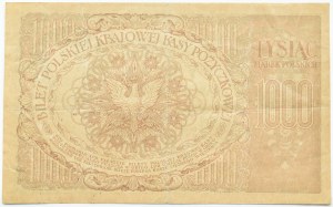 II RP, 1000 marks 1919, no series letter, DOUBLE NUMBERING