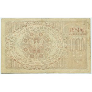 II RP, 1000 marek 1919, seria IA, Warszawa, NAJRZADSZY TYP MAJOWEJ EMISJI