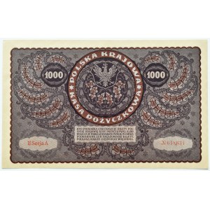 II RP, 1000 marek 1919, II serja A - typ 4, UNC