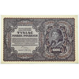 II RP, 1000 marek 1919, II serja A - typ 4, UNC