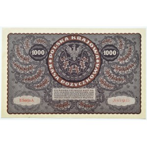 II RP, 1000 marek 1919, II serja A - typ 4, UNC