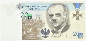 PWPW, test bill: Ignacy Matuszewski in a commemorative album