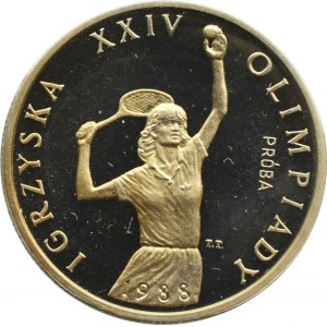 PRL, 200 złotych 1987, Igrzyska XXIV Olimpiady 1988 - PRÓBA, Warszawa, UNC