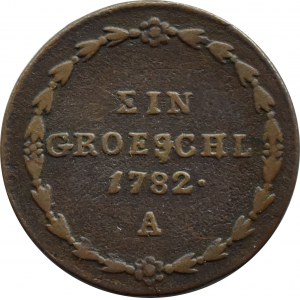 Śląsk, Zabór austriacki, Józef II, greszel 1782 A, Wiedeń - RZADKI