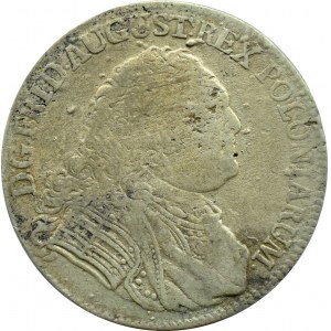 August III Sas, 1/3 thaler (two-zloty) 1755 FWóF, Dresden