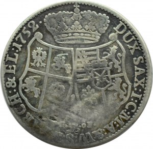 August III Sas, 1/3 thaler (two-zloty) 1752 FWóF, Dresden