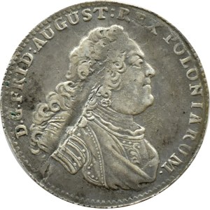 August III Sas, 1/6 talara (złotówka) 1750 FWóF, Drezno