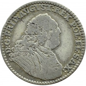August III Sas, 1/6 talara (złotówka) 1763 F.W.ôF., Drezno