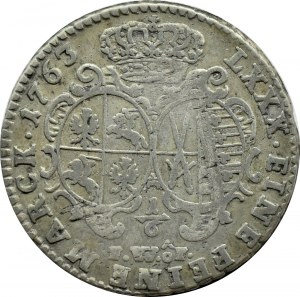 August III Sas, 1/6 thaler (gold) 1763 F.W.ôF., Dresden
