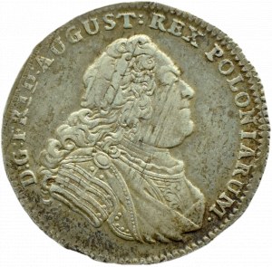 August III Sas, 1/6 talara (złotówka) 1752 FWóF, Drezno BARDZO ŁADNE