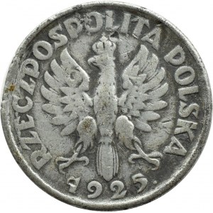 II RP, Kłosy, 2 złote 1925 z kropką, FAŁSZERSTWO Z EPOKI