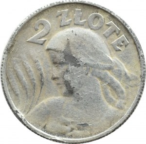 II RP, Spikes, 2 zloty 1924 reverse, FALSE FROM THE ERA