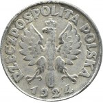 II RP, Kłosy, 2 złote 1924 odwrotka, FAŁSZERSTWO Z EPOKI