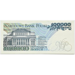 PRL, St. Moniuszko, 100 000 złotych 1990, seria BY, UNC