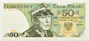 People's Republic of Poland, Gen. K. Świerczewski, 50 zloty 1975, S series, UNC