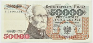 Third Republic, Stanislaw Staszic, 50,000 gold 1993, R series, UNC