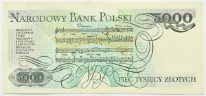 PRL, F. Chopin, 5000 gold 1982, CF series, UNC