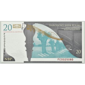 III RP, Fryderyk Chopin, 20 złotych 2009, Warszawa, UNC