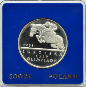 People's Republic of Poland, 500 zloty 1987, Games of XXIV Olympiad, Warsaw, UNC