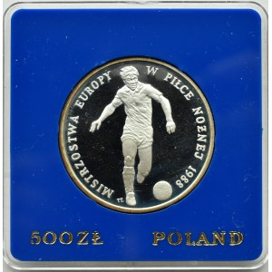 PRL, 500 złotych 1987, ME w piłce nożnej, Warszawa, UNC