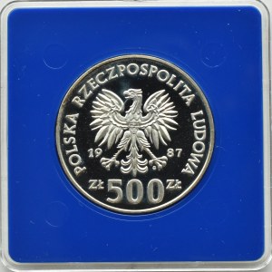 PRL, 500 złotych 1987, ME w piłce nożnej, Warszawa, UNC