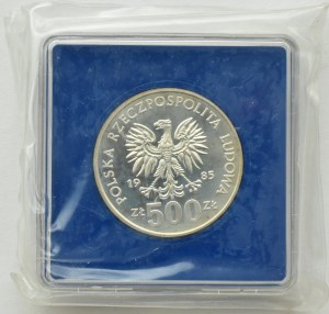 People's Republic of Poland, 500 zloty 1985, 40 years of the United Nations, Warsaw, UNC